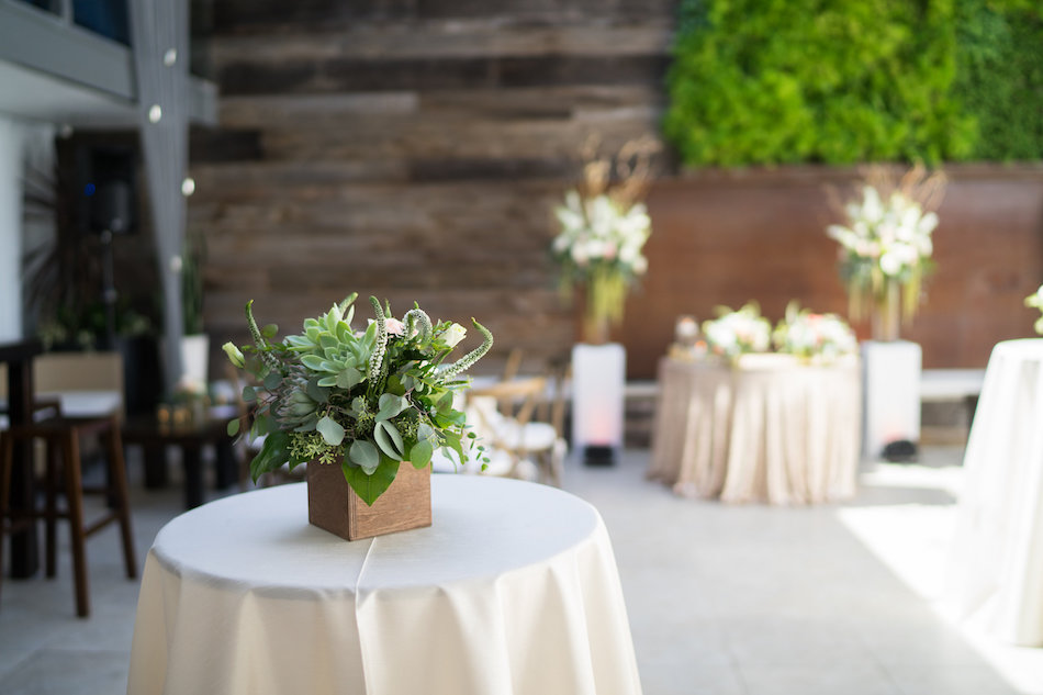 coral beach front wedding