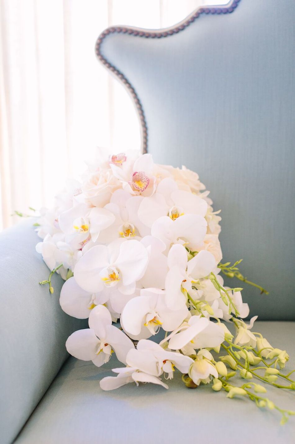 wedding bouquet, bouquet, wedding flowers, wedding florist, all white wedding, bel air bay club, flowers by cina