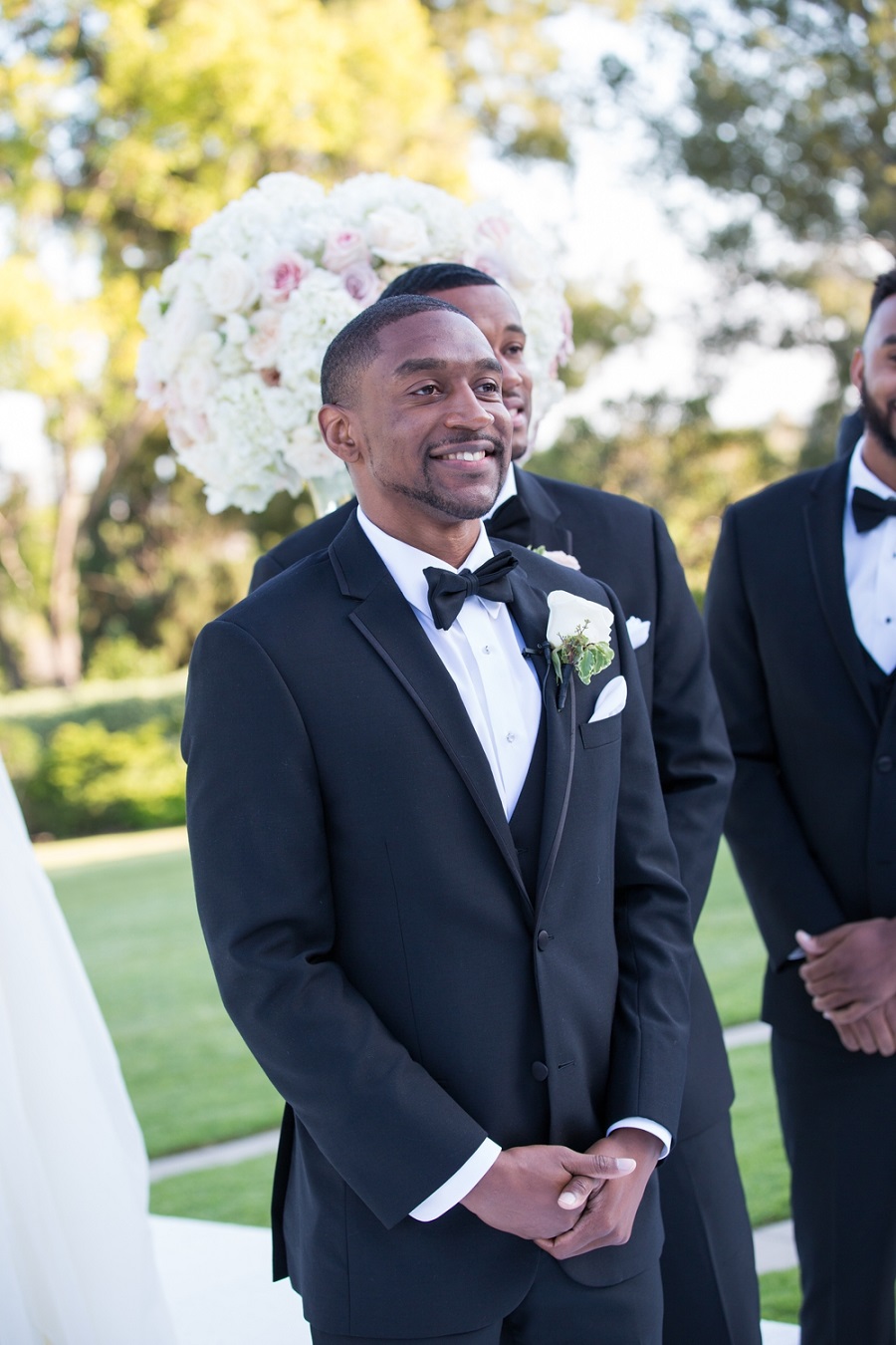 Flowers by Cina, Langham Pasadena wedding, Kelsey Events, Frank Salas, blush wedding, ivory wedding