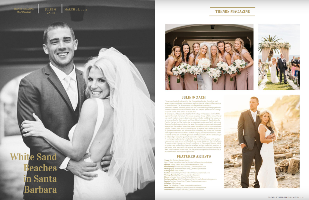 Ritz Carlton Bacara Resort, Kelsey Events, Flowers by Cina, BrittRenePhoto, Jake Becker, Classic Party Rentals, Found Vintage Rentals, La Tavola Linen, Bella Vista Designs, Flawless Faces, Kyle Hoerner, The VIPs, 805 Party Pix, Two Paper Dolls, Trends Magazine, Rayce PR