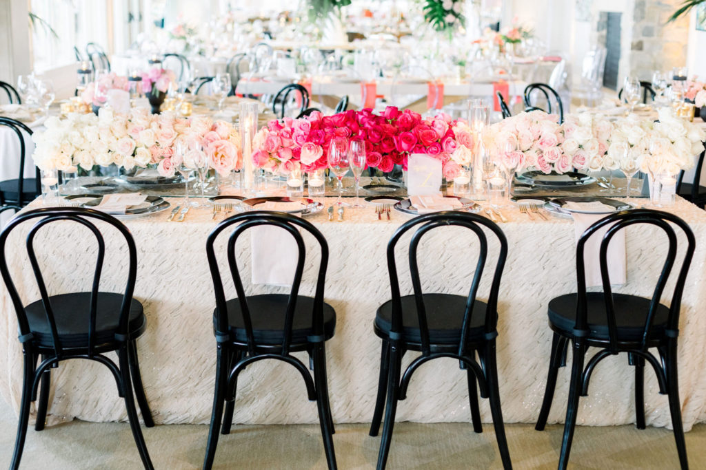 ombre centerpiece, spring tabletop, pink centerpiece, floral design, florist, wedding florist, wedding flowers, orange county weddings, orange county wedding florist, orange county florist, orange county floral design, flowers by cina