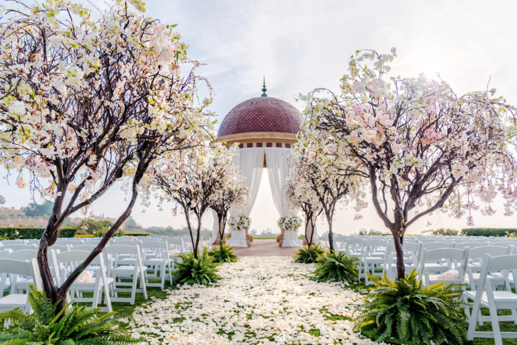 fairytale wedding, petal ceremony, petal-filled aisle, floral design, florist, wedding florist, wedding flowers, orange county weddings, orange county wedding florist, orange county florist, orange county floral design, flowers by cina