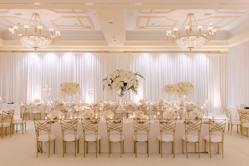 floral design, florist, wedding florist, wedding flowers, orange county weddings, orange county wedding florist, orange county florist, orange county floral design, flowers by cina, reception decor, gold reception, elevated centerpiece, white florals